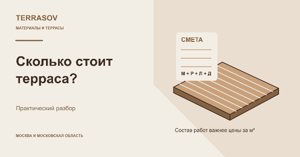 Сколько стоит терраса под ключ: из чего складывается смета