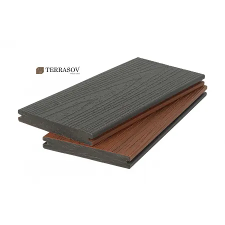 Террасная доска ДПК МАССИВ co-extrusion 1.5 двухцветная (Грэй Дарк)