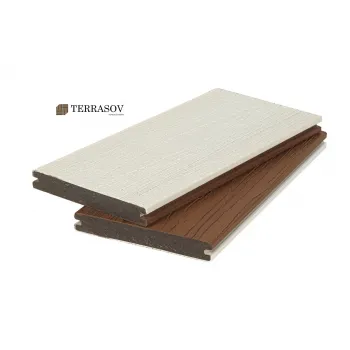 Террасная доска ДПК МАССИВ co-extrusion 1.5 двухцветная (Белый)