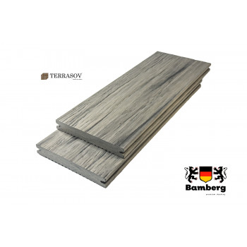 Террасная доска ДПК Bamberg Solid Fossiled, English Barnwood
