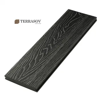 Террасная доска TERRASOV MASSIVE 3D полнотелая графит