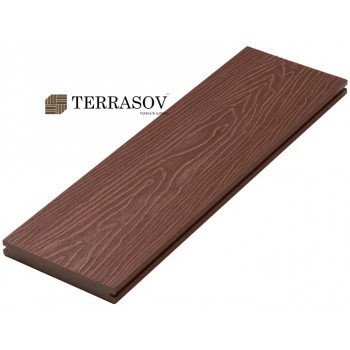 Террасная доска TERRASOV MASSIVE 3D полнотелая красное дерево