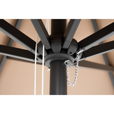 "Джулия" зонт садовый 3х3м на центральной опоре, тент бежевый