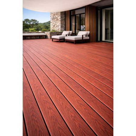 Террасная доска TERRASOV LIGHT 135x22  (Красное дерево)