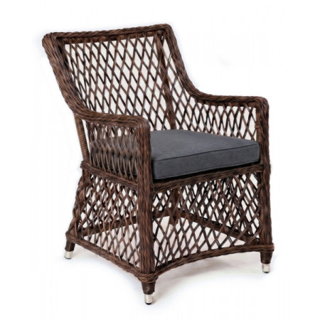 "Латте" плетеное кресло из искусственного ротанга, цвет коричневый