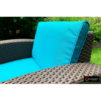 Комплект чехлов на подушки для мебели Rattan Premium, нео изумруд