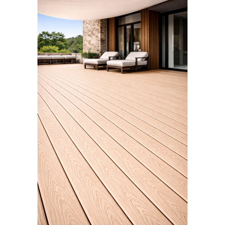 Террасная доска TERRASOV LIGHT 135x22  (Слоновая кость)