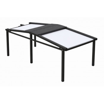 Тентовая пергола A DUO отдельностоящая двускатная (профиль колонн 135x135)